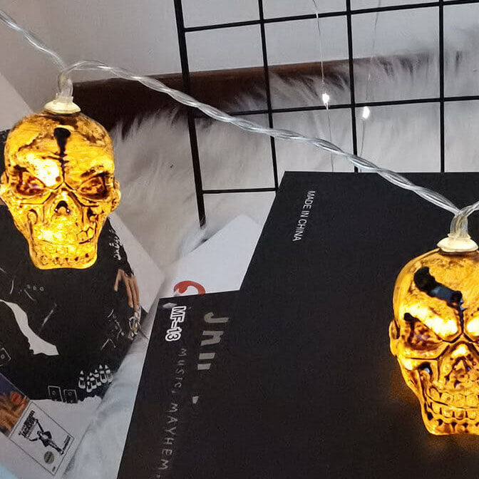 Skorter | Halloween Horror Skeleton 10/20/30/40 Light LED Party Ambient Decoration Plastic Light String