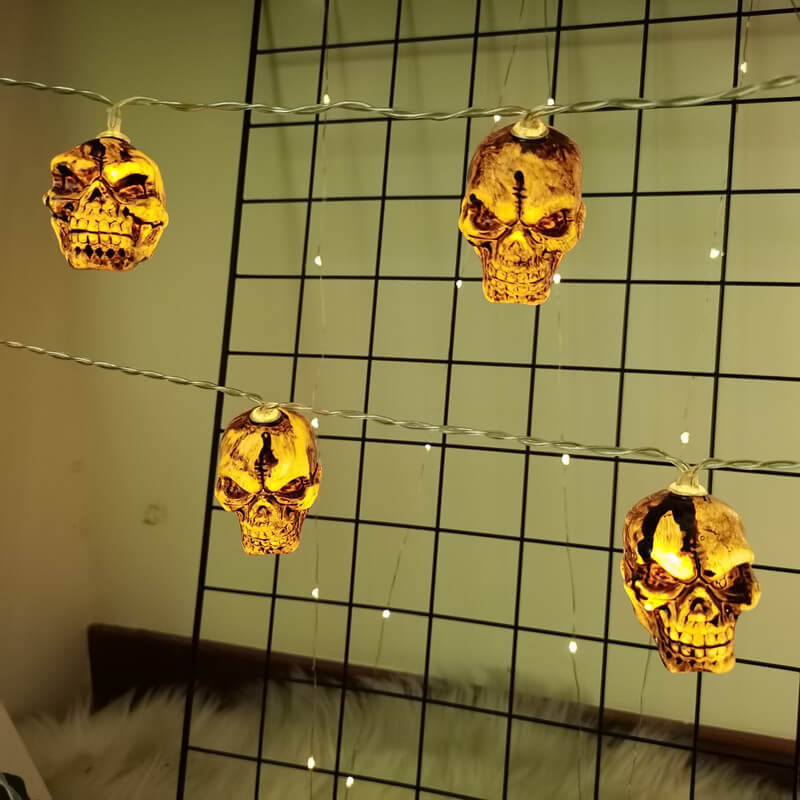 Skorter | Halloween Horror Skeleton 10/20/30/40 Light LED Party Ambient Decoration Plastic Light String
