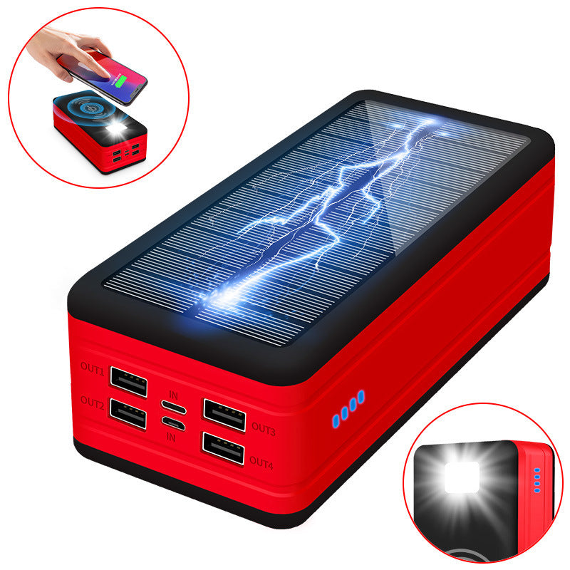 Skorter | Massive 50000 mAh Capacity Wireless Solar Power Bank