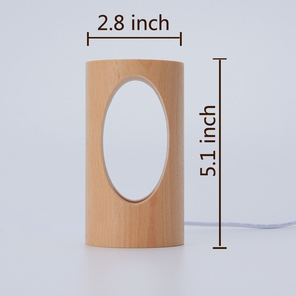 Skorter | Japanese solid wood rectangular column LED night lamp USB table lamp