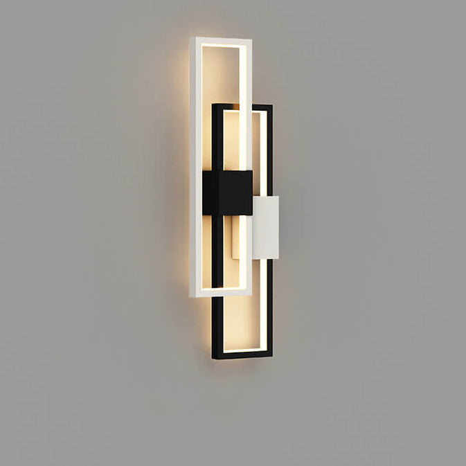 Skorter | Minimalist square LED wall lamp with iron and silicone frame