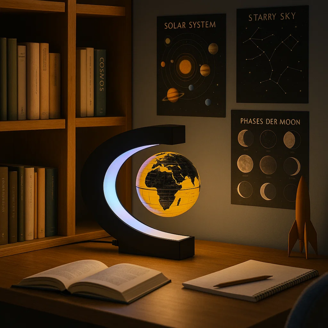 Skorter | AstroGlobe LED World Globe – Floating Globe Lamp with Magnetic Suspension