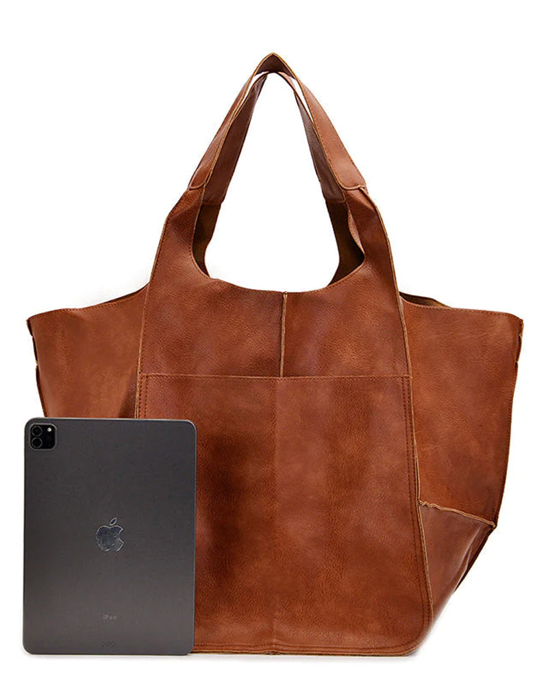 Skorter | Chic & Sustainable Leather Bag with Large Capacity - Elegant, Versatile Women's Handbag