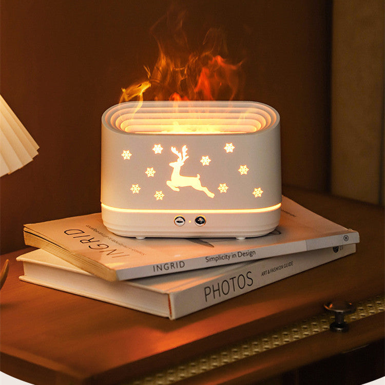 Skorter | Elk Flame Air Humidifier Diffuser Quiet Household Atmosphere Lamp