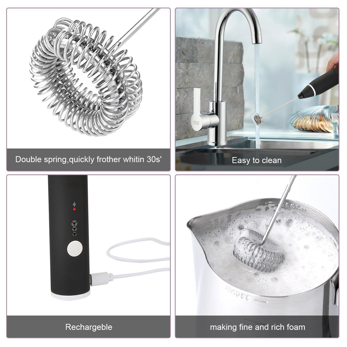 Skorter | 19-Pack: USB Electric Milk Coffee Frother Pitcher Set