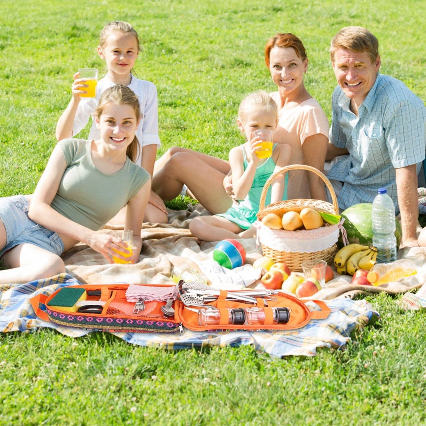 Skorter | 19-Piece: Camping Kitchen Utensil Set Portable Picnic Kitchen Equipment