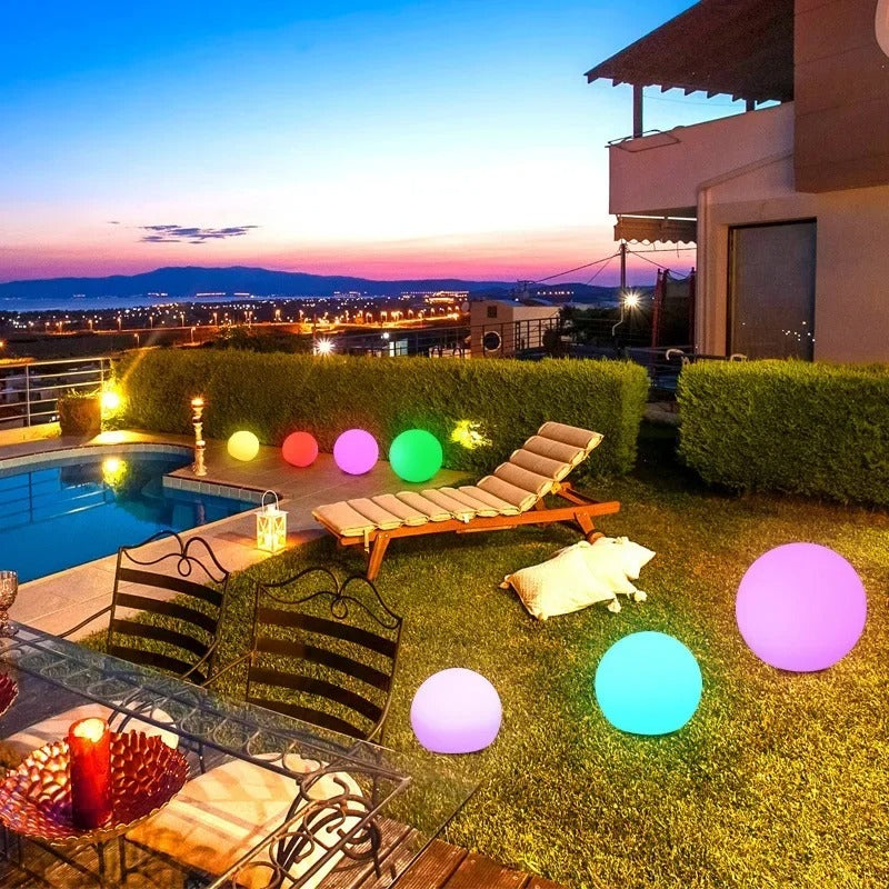 Skorter | Waterproof Solar-Garden Ball Lamps – RGB LED Lighting for Outdoors