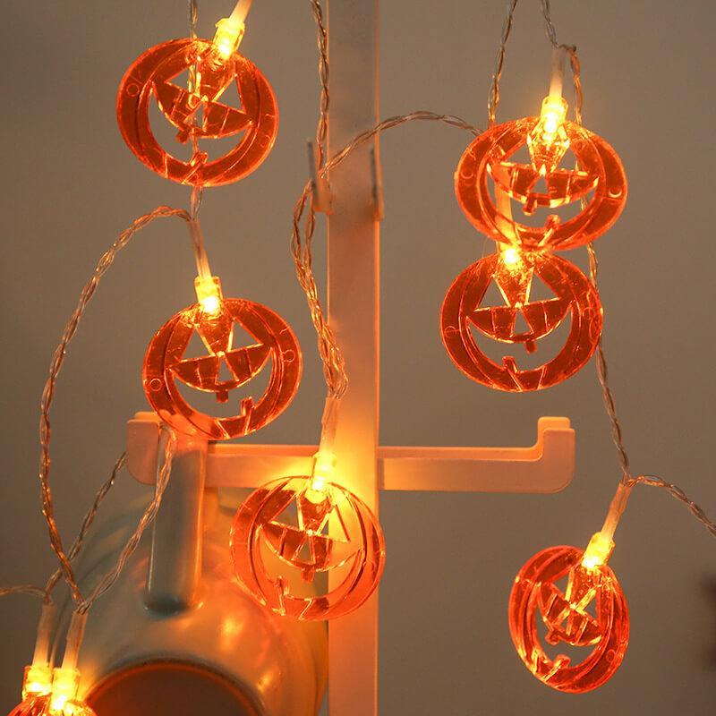 Skorter | Halloween Pumpkin 10/20 Light Battery Solar LED Light Decorative Plastic String Lights
