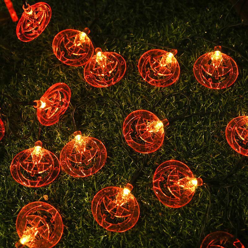 Skorter | Halloween Pumpkin 10/20 Light Battery Solar LED Light Decorative Plastic String Lights