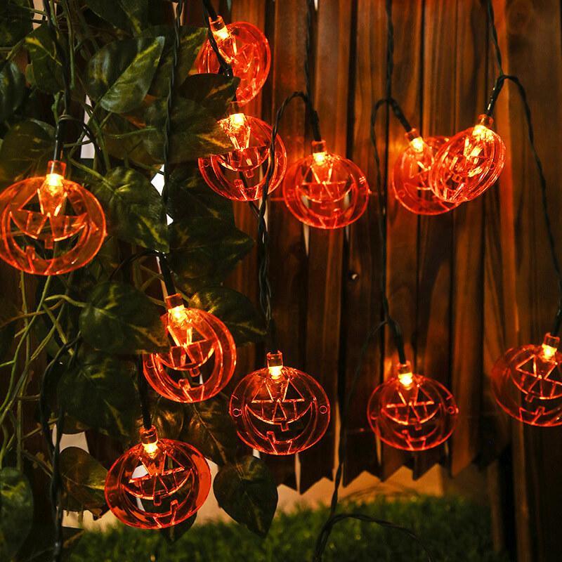 Skorter | Halloween Pumpkin 10/20 Light Battery Solar LED Light Decorative Plastic String Lights