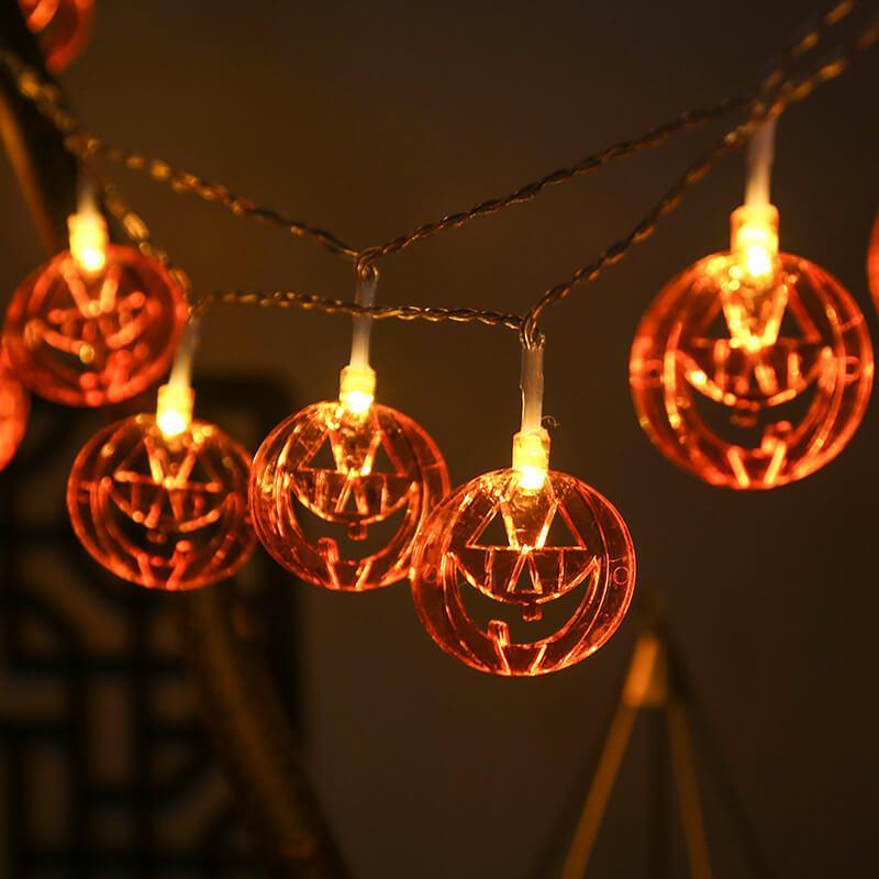 Skorter | Halloween Pumpkin 10/20 Light Battery Solar LED Light Decorative Plastic String Lights
