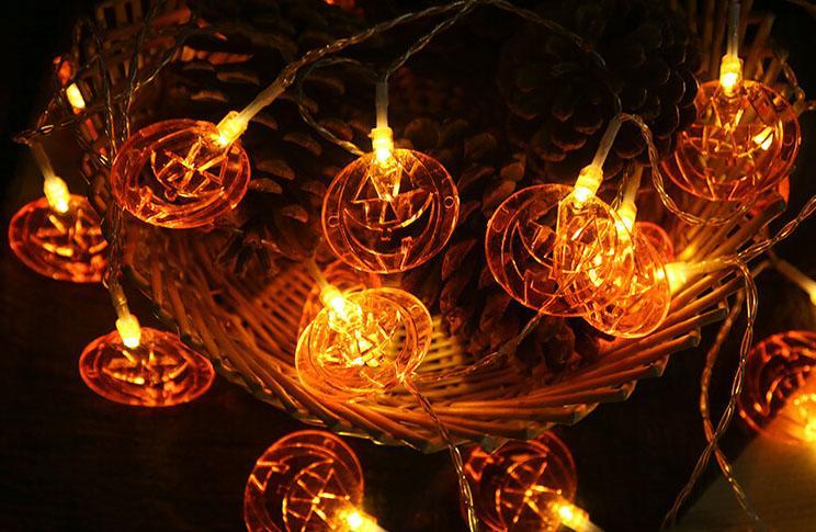Skorter | Halloween Pumpkin 10/20 Light Battery Solar LED Light Decorative Plastic String Lights