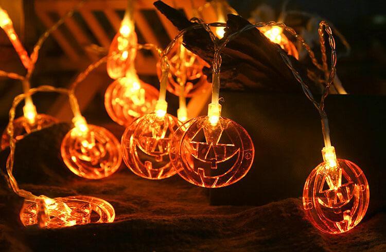 Skorter | Halloween Pumpkin 10/20 Light Battery Solar LED Light Decorative Plastic String Lights