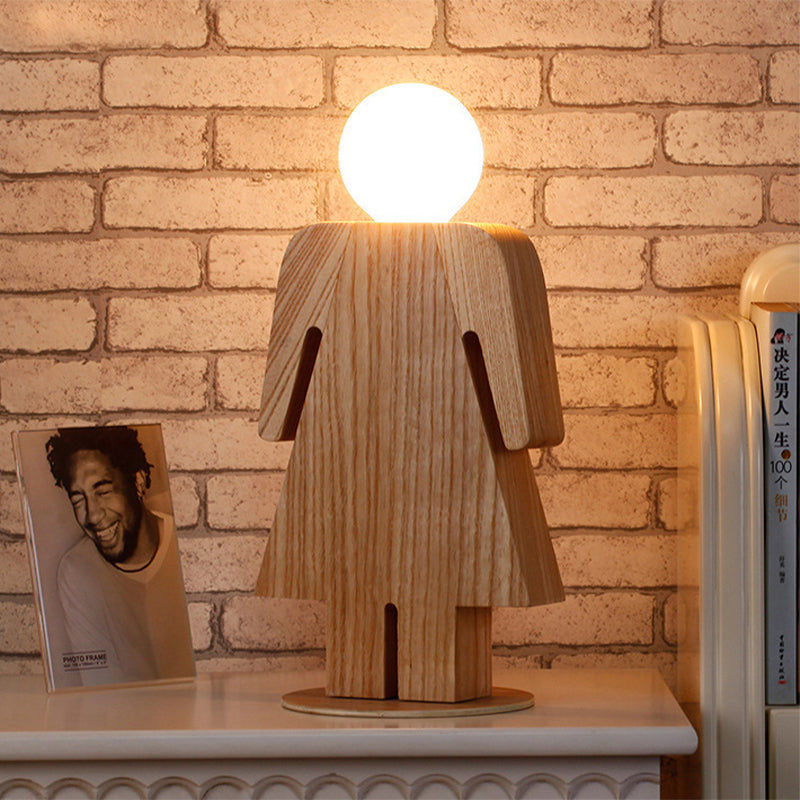Skorter | WoodKid - Three Kids Desk Lamp with Modern Plug-in