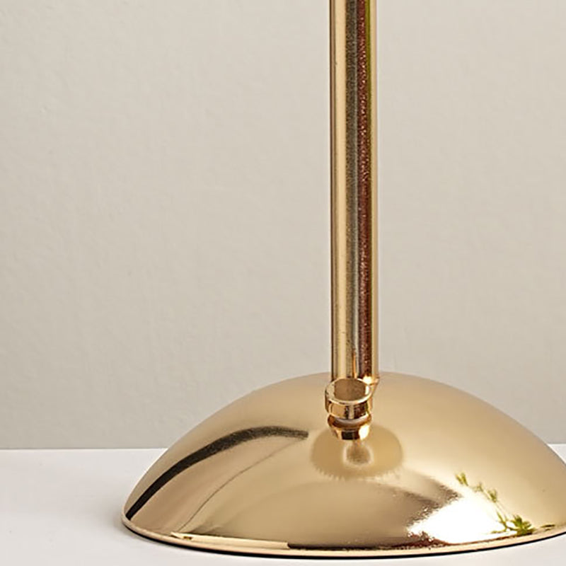 Skorter | Contemporary Scandinavian rechargeable iron fabric cone pleated LED table lamp for bedside