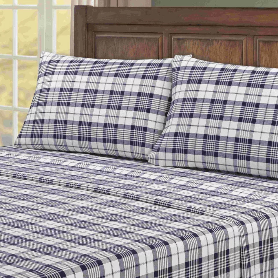 Skorter | 4-piece: Kathy Ireland 100% Turkish cotton flannel bedding
