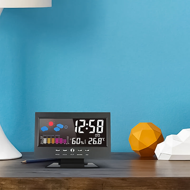 Skorter | LED Alarm Clock with Temperature and Humidity Monitoring