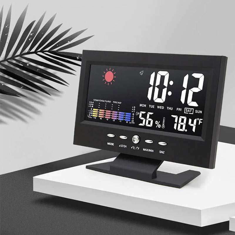 Skorter | LED Alarm Clock with Temperature and Humidity Monitoring