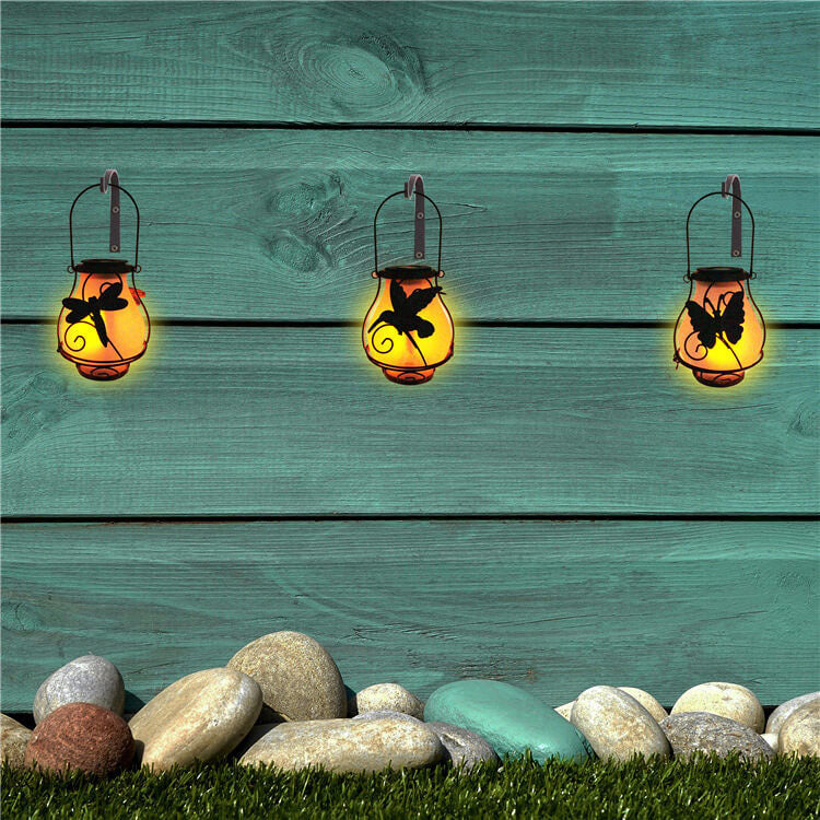 Skorter | Solar Retro Lantern LED Decorative Outdoor Lighting Waterproof Garden Hanging Light