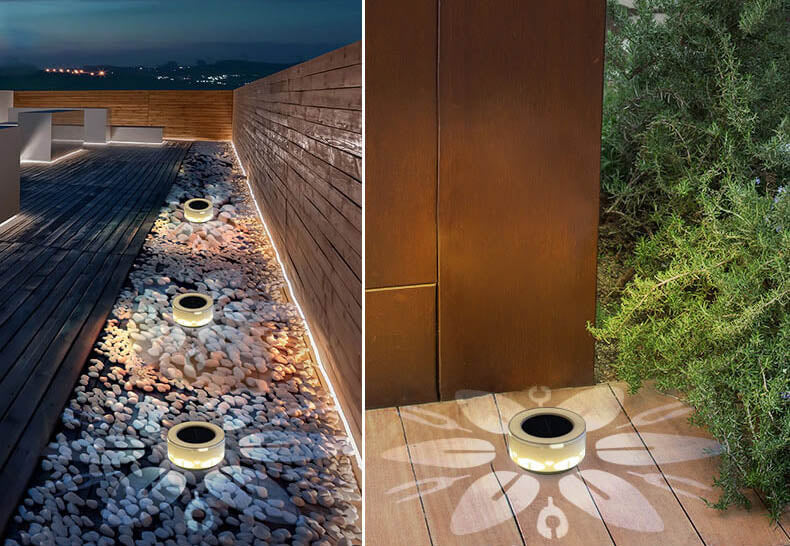 Skorter | Solar flower pattern LED outdoor wall terrace lawn decoration light