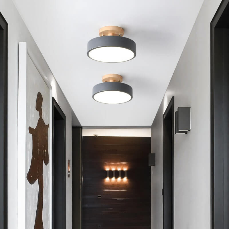 Skorter | Scandinavian round LED semi-flush mount ceiling light