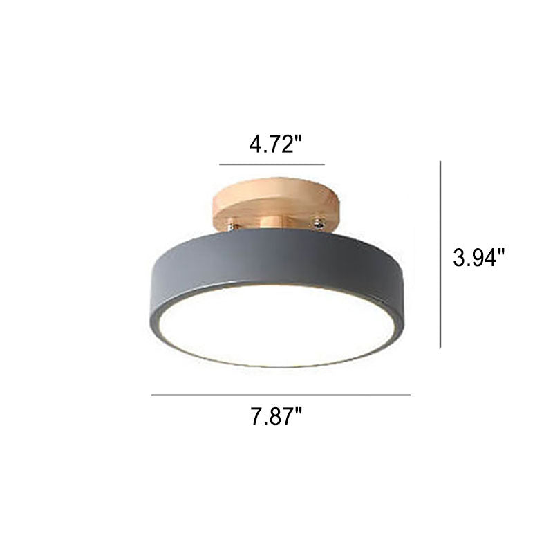 Skorter | Scandinavian round LED semi-flush mount ceiling light