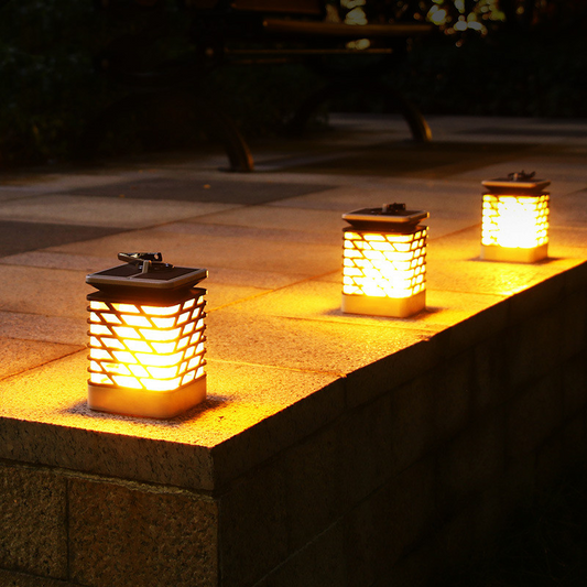 Skorter | Solar LED garden lantern with ribbed design – Decorative outdoor lighting for garden