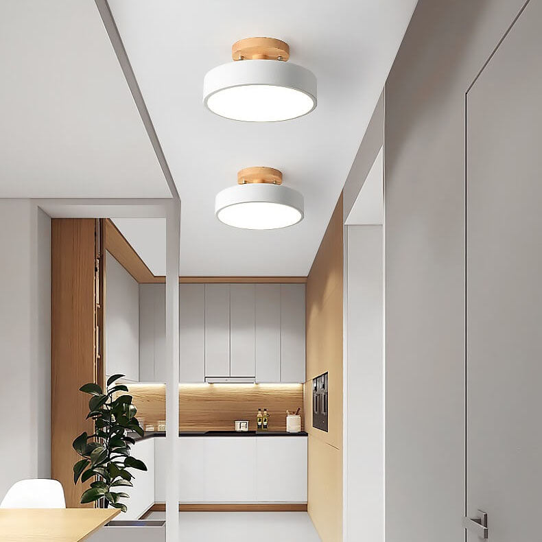 Skorter | Scandinavian round LED semi-flush mount ceiling light
