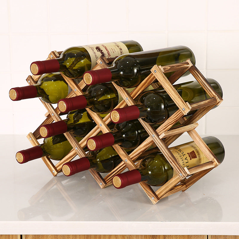 Skorter | Folding Freestanding Wooden Wine Rack