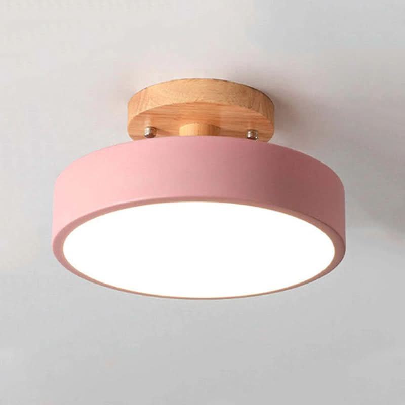 Skorter | Modern Wood LED Ceiling Light with Dimmable Function