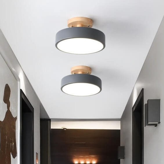 Skorter | Scandinavian round LED semi-flush mount ceiling light