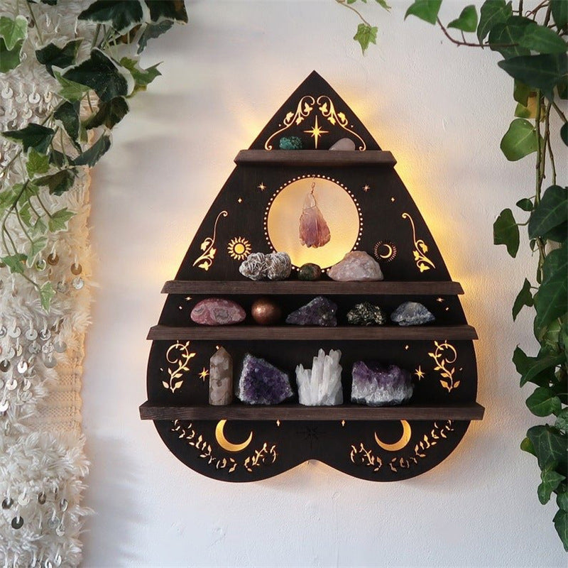 skorter | Luna Moth Lamp Crystal Shelves
