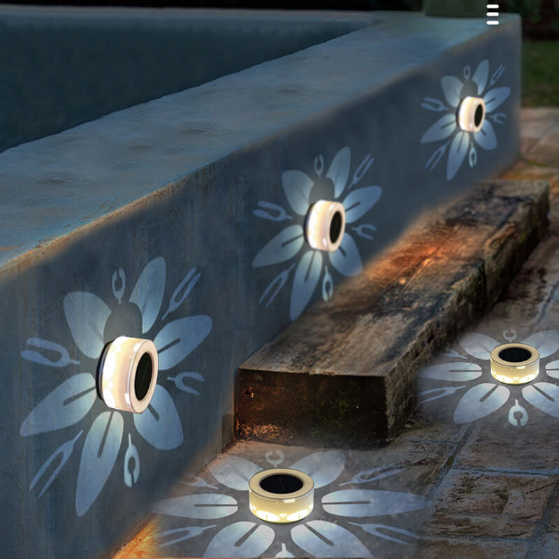 Skorter | Solar flower pattern LED outdoor wall terrace lawn decoration light