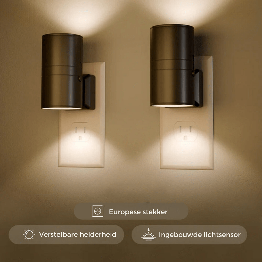 Skorter | Alova LED Plug-In Wall Light – Dimmable Sensor Lamp for Hallways, Stairs & Bedrooms