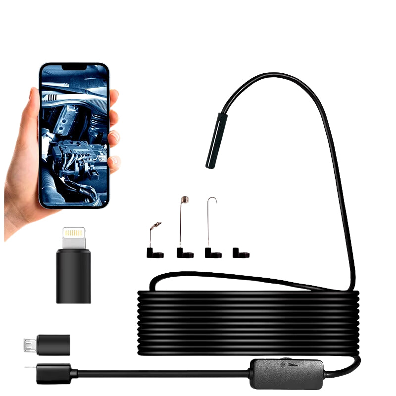 Skorter | Endoscope Inspection Camera For Phone - Waterproof and Flexible HD Cam with Led Lights
