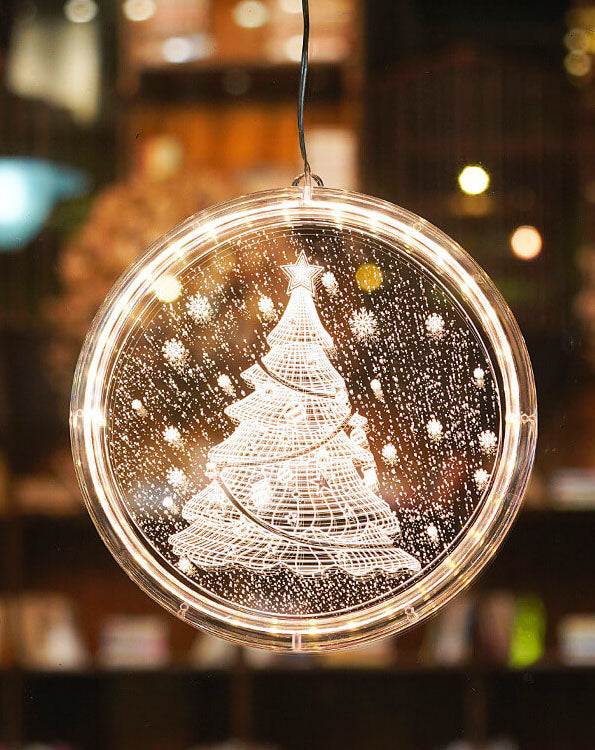 Skorter | Christmas LED Acrylic Decoration Round Suction Cup Light