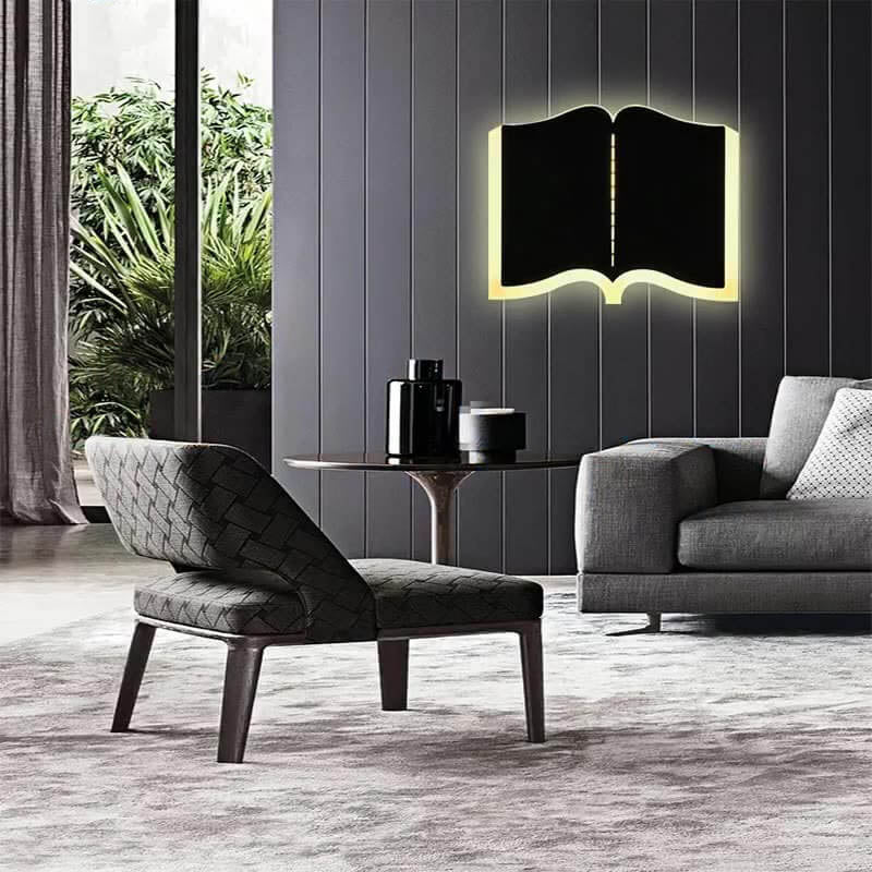 Skorter | Minimalist 1-light LED wall lamp in iron in book shape