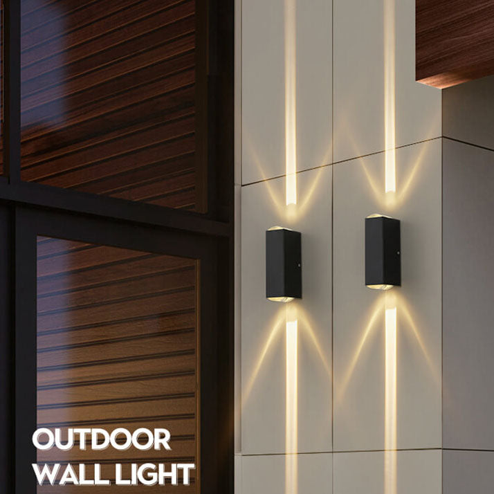 Skorter | LED Waterproof Outdoor Wall Sconce | Modern Rectangular Design. Energy-Efficient 600-1000 Lumens for Patios & Gardens