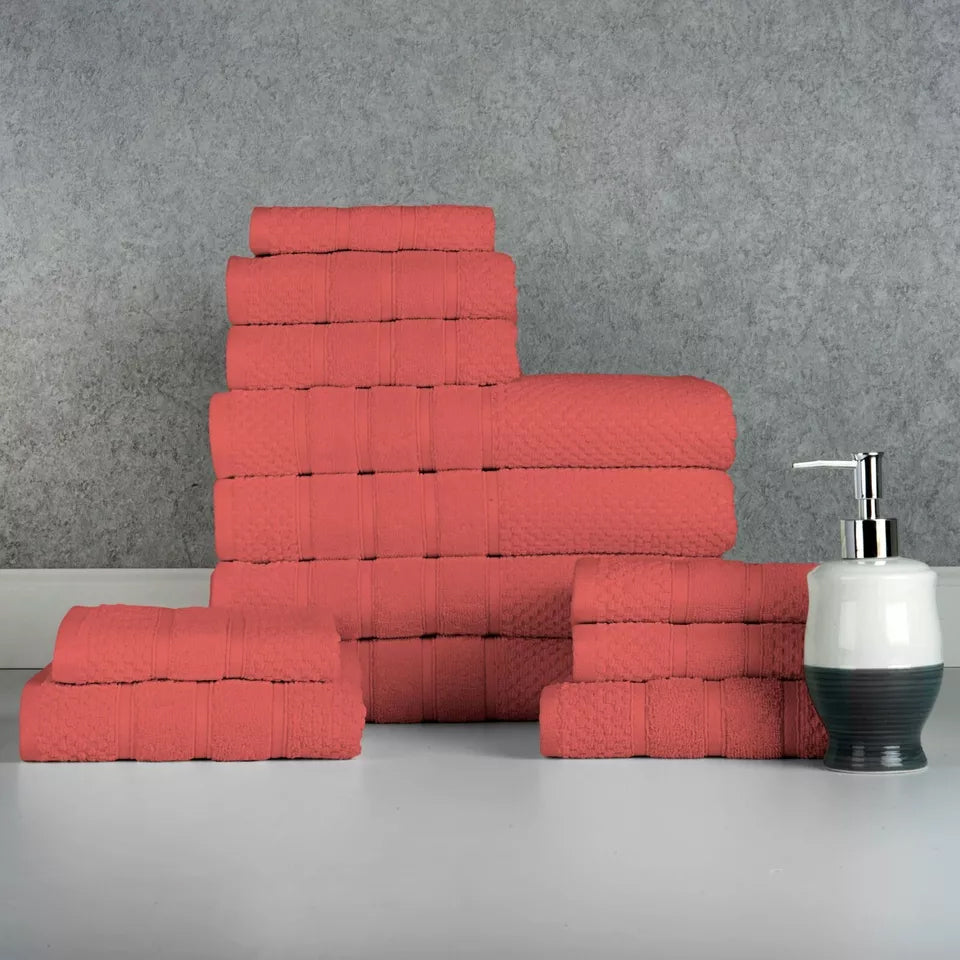 Skorter | 12-piece: Bibb Home Egyptian Cotton Towel Set