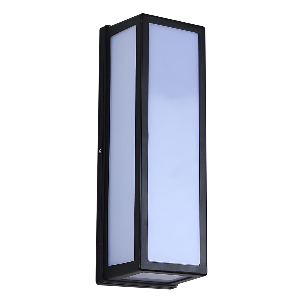 Skorter | Rectangular LED waterproof motion sensor black contemporary wall lamp