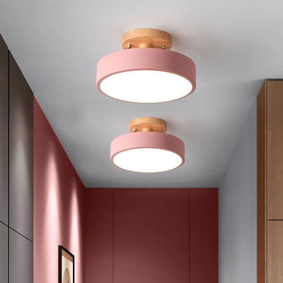 Skorter | Scandinavian round LED semi-flush mount ceiling light