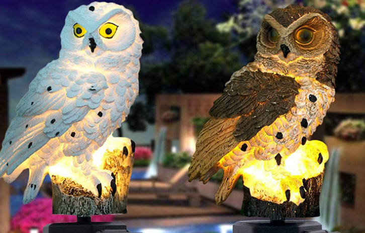 Skorter | Solar Garden Light Owl – LED Outdoor Light for Garden, Terrace and Balcony, weatherproof