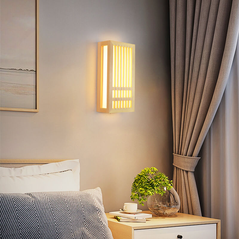 Skorter | ShizuLight | Japanese Wooden LED Wall Lamp – Minimalist Zen-Inspired Lighting