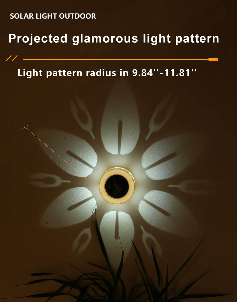 Skorter | Solar flower pattern LED outdoor wall terrace lawn decoration light