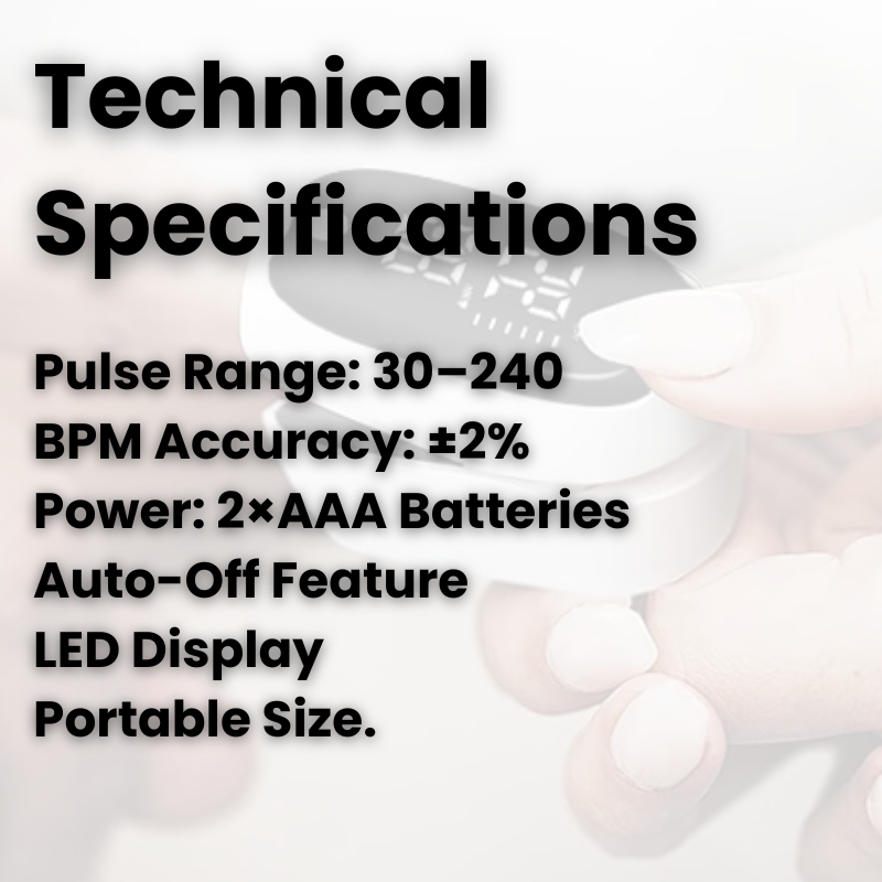Skorter | Fingertip Pulse Oximeter | Fast, Accurate Blood Oxygen Monitor with LED Display for Home Health Tracking