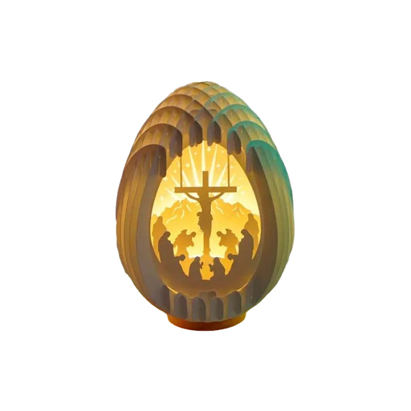 skorter | Easter 3d Paper Desk Lamp With Illuminating Base