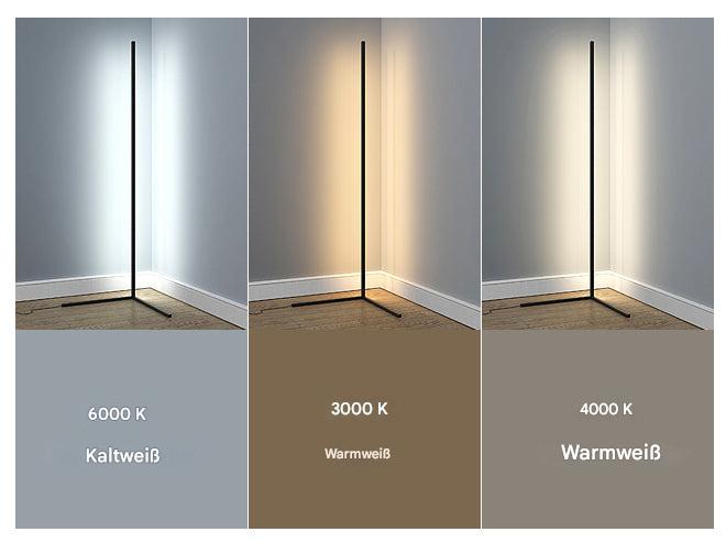 Skorter | Modern Corner LED Floor Lamp – Space-Saving Minimalist Design with Soft Ambient Lighting