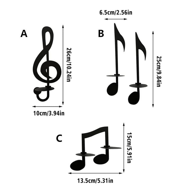 Skorter | Black Music Note Wall Lamp