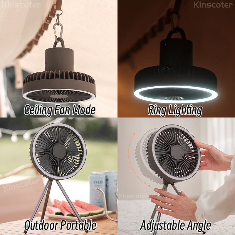 Skorter | Portable Rechargeable Fan with LED and Built in Power Bank