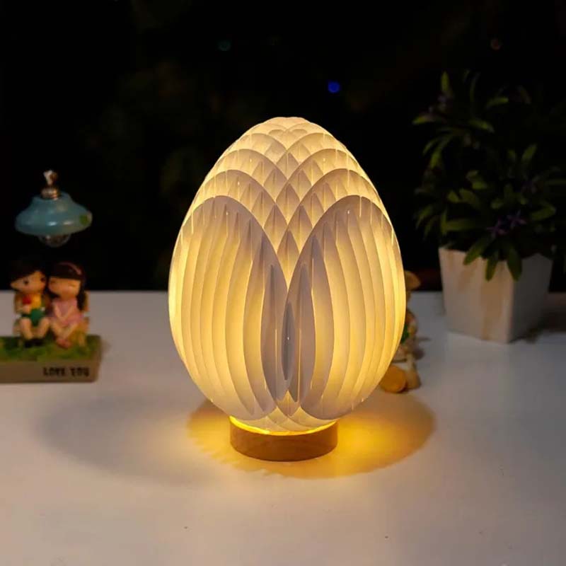 skorter | Easter 3d Paper Desk Lamp With Illuminating Base